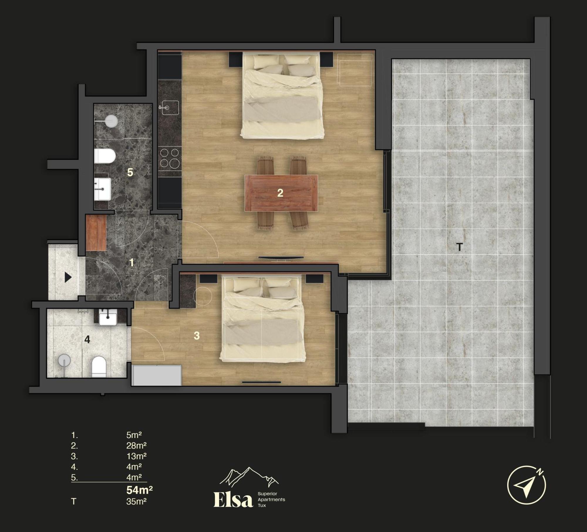 Elsa Spa Apartments Тукс Экстерьер фото